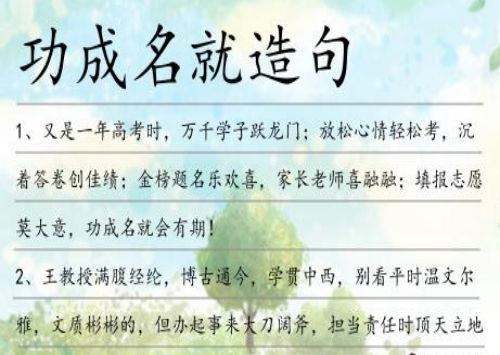 功成名就的意思