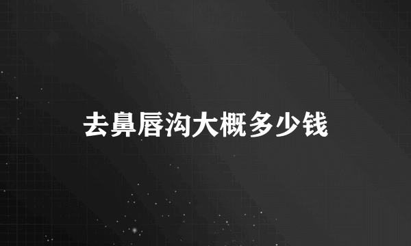 去鼻唇沟大概多少钱