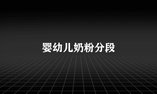 婴幼儿奶粉分段