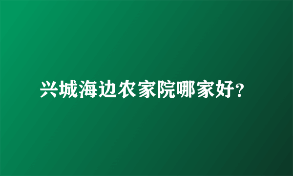 兴城海边农家院哪家好？