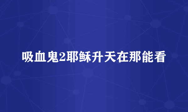 吸血鬼2耶稣升天在那能看