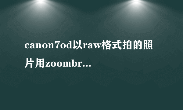 canon7od以raw格式拍的照片用zoombrowserex可浏览用dpp看不到图更不能编辑