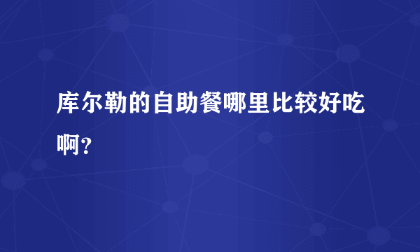 库尔勒的自助餐哪里比较好吃啊？