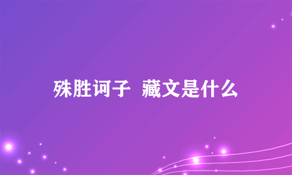 殊胜诃子  藏文是什么