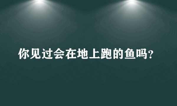你见过会在地上跑的鱼吗？