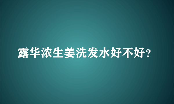 露华浓生姜洗发水好不好？