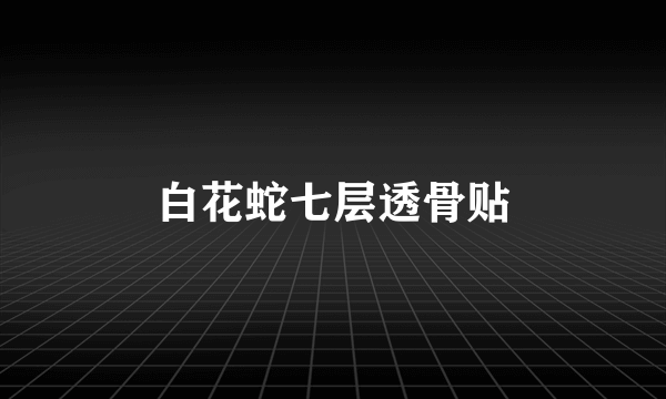 白花蛇七层透骨贴